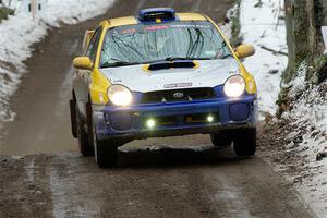 Tom Mayer / Karl Mayer Subaru WRX on SS11, Old State-Huff II.