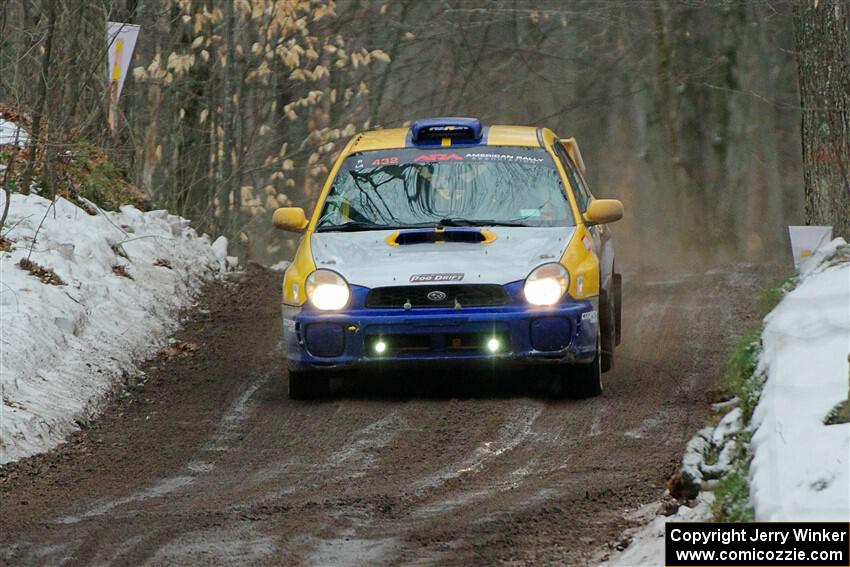 Tom Mayer / Karl Mayer Subaru WRX on SS11, Old State-Huff II.