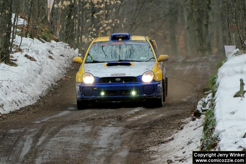 Tom Mayer / Karl Mayer Subaru WRX on SS11, Old State-Huff II.