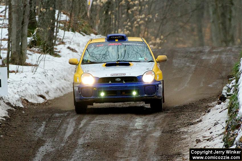 Tom Mayer / Karl Mayer Subaru WRX on SS11, Old State-Huff II.