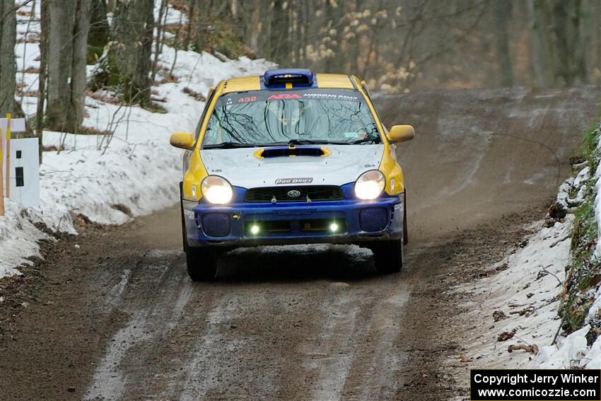 Tom Mayer / Karl Mayer Subaru WRX on SS11, Old State-Huff II.