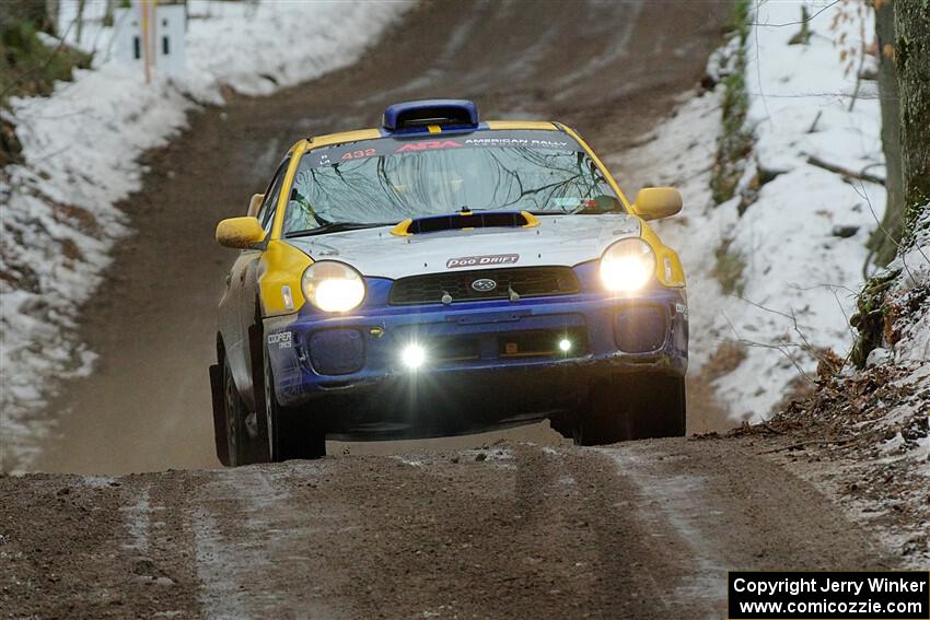 Tom Mayer / Karl Mayer Subaru WRX on SS11, Old State-Huff II.