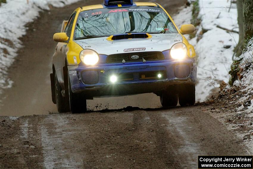 Tom Mayer / Karl Mayer Subaru WRX on SS11, Old State-Huff II.