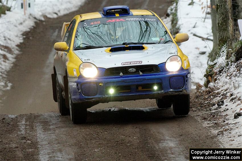 Tom Mayer / Karl Mayer Subaru WRX on SS11, Old State-Huff II.