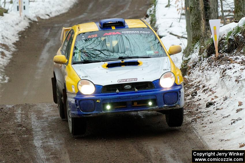 Tom Mayer / Karl Mayer Subaru WRX on SS11, Old State-Huff II.