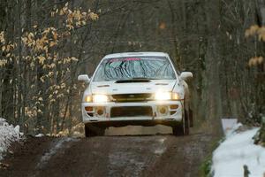 Andrew Williamson / Julia Stewart Subaru Impreza on SS11, Old State-Huff II.