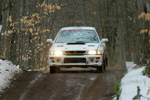 Andrew Williamson / Julia Stewart Subaru Impreza on SS11, Old State-Huff II.