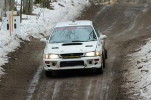 Andrew Williamson / Julia Stewart Subaru Impreza on SS11, Old State-Huff II.