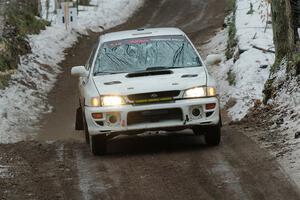 Andrew Williamson / Julia Stewart Subaru Impreza on SS11, Old State-Huff II.