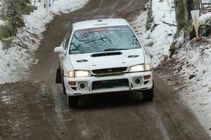 Andrew Williamson / Julia Stewart Subaru Impreza on SS11, Old State-Huff II.