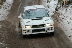 Andrew Williamson / Julia Stewart Subaru Impreza on SS11, Old State-Huff II.