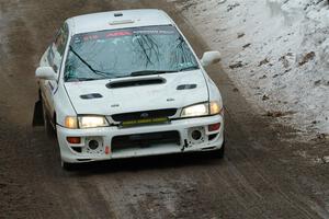 Andrew Williamson / Julia Stewart Subaru Impreza on SS11, Old State-Huff II.