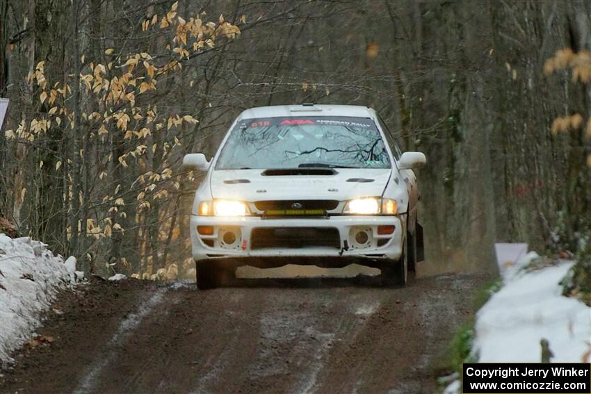 Andrew Williamson / Julia Stewart Subaru Impreza on SS11, Old State-Huff II.