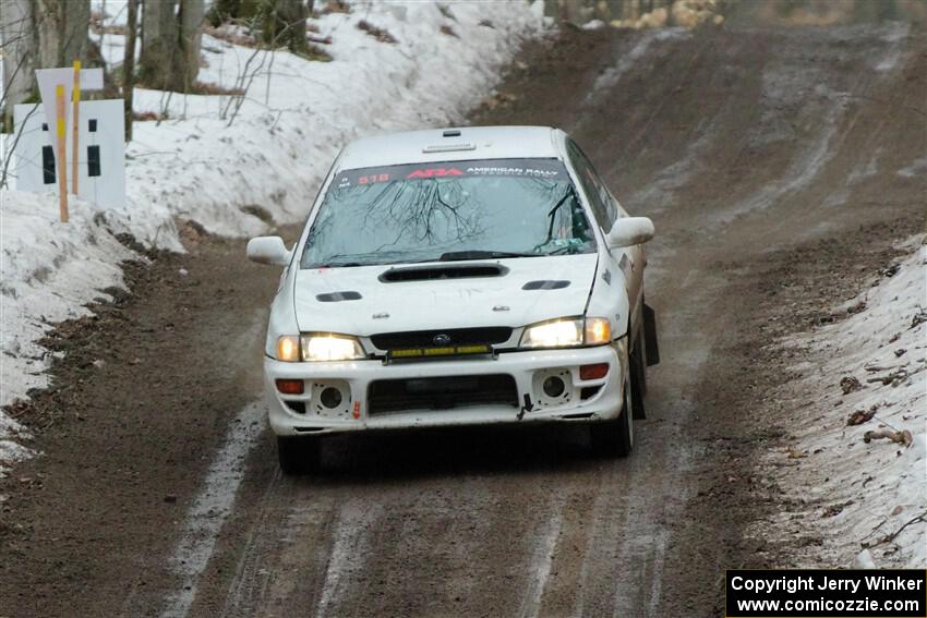 Andrew Williamson / Julia Stewart Subaru Impreza on SS11, Old State-Huff II.