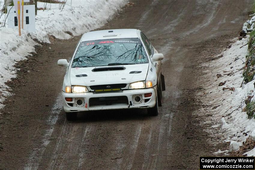 Andrew Williamson / Julia Stewart Subaru Impreza on SS11, Old State-Huff II.