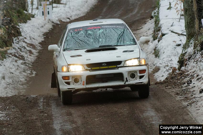 Andrew Williamson / Julia Stewart Subaru Impreza on SS11, Old State-Huff II.