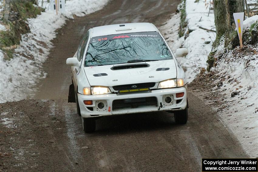 Andrew Williamson / Julia Stewart Subaru Impreza on SS11, Old State-Huff II.