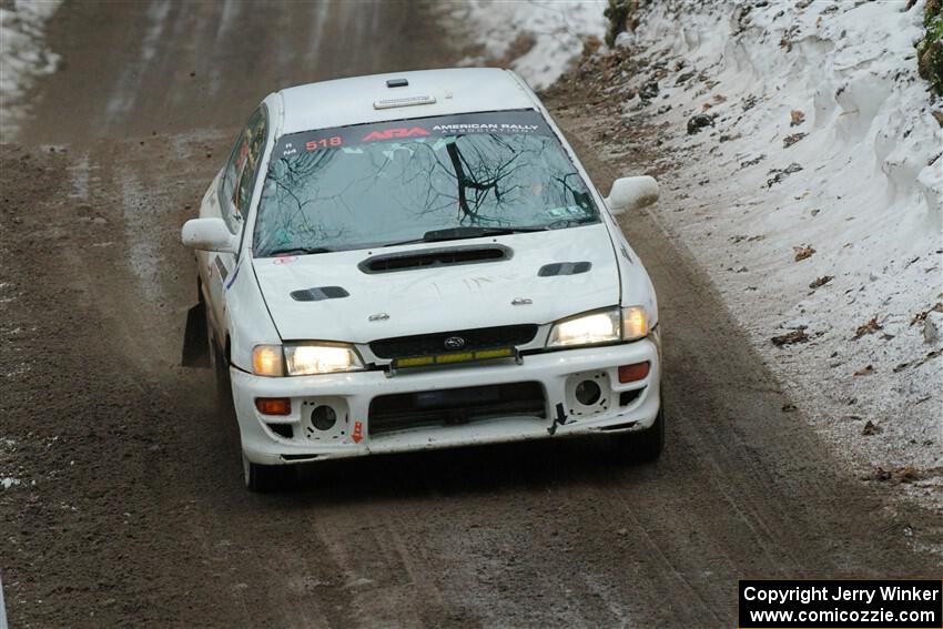 Andrew Williamson / Julia Stewart Subaru Impreza on SS11, Old State-Huff II.