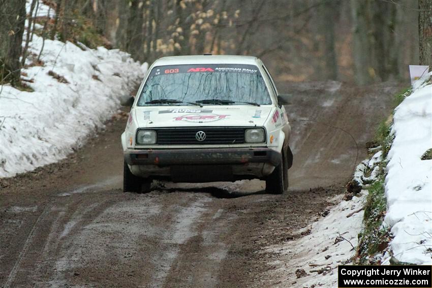 Heath Shively / Elena Huizar VW Golf on SS11, Old State-Huff II.