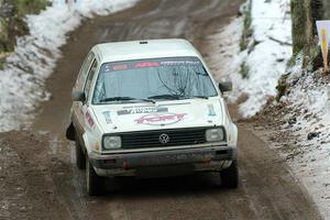 Heath Shively / Elena Huizar VW Golf on SS11, Old State-Huff II.