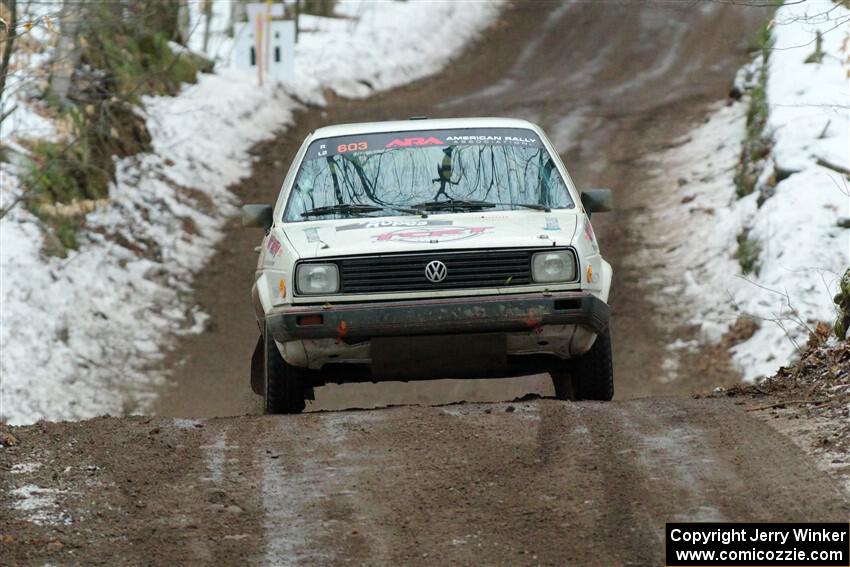 Heath Shively / Elena Huizar VW Golf on SS11, Old State-Huff II.