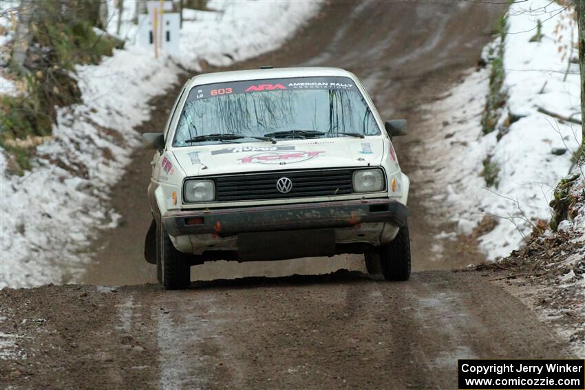 Heath Shively / Elena Huizar VW Golf on SS11, Old State-Huff II.