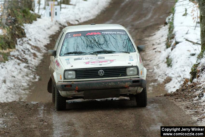 Heath Shively / Elena Huizar VW Golf on SS11, Old State-Huff II.