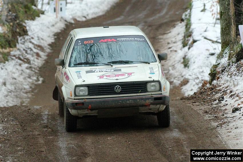 Heath Shively / Elena Huizar VW Golf on SS11, Old State-Huff II.