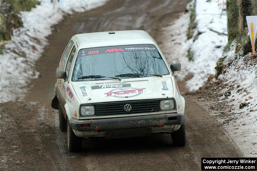 Heath Shively / Elena Huizar VW Golf on SS11, Old State-Huff II.