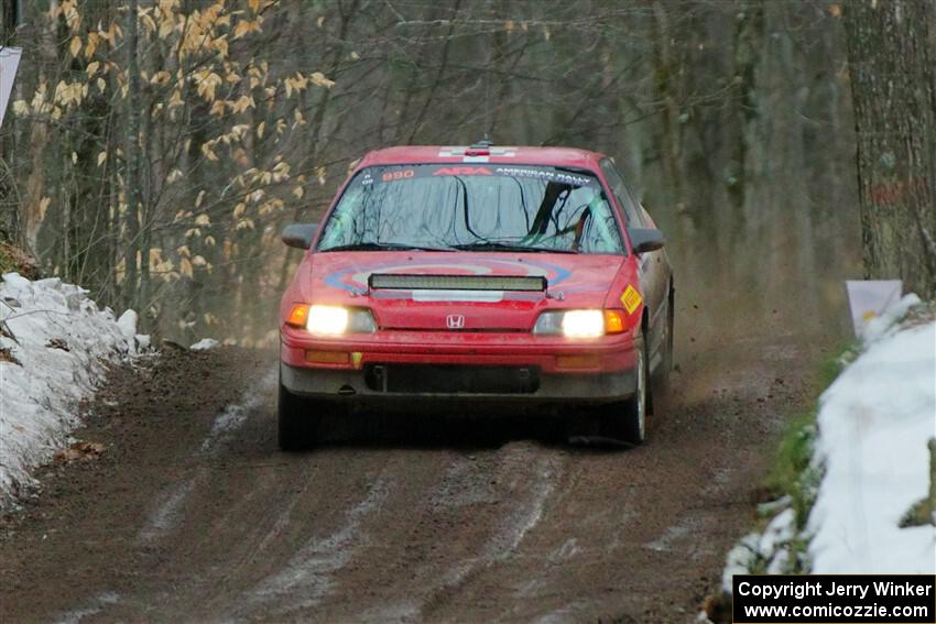 Sean Burke / Drake Burke Honda CRX on SS11, Old State-Huff II.