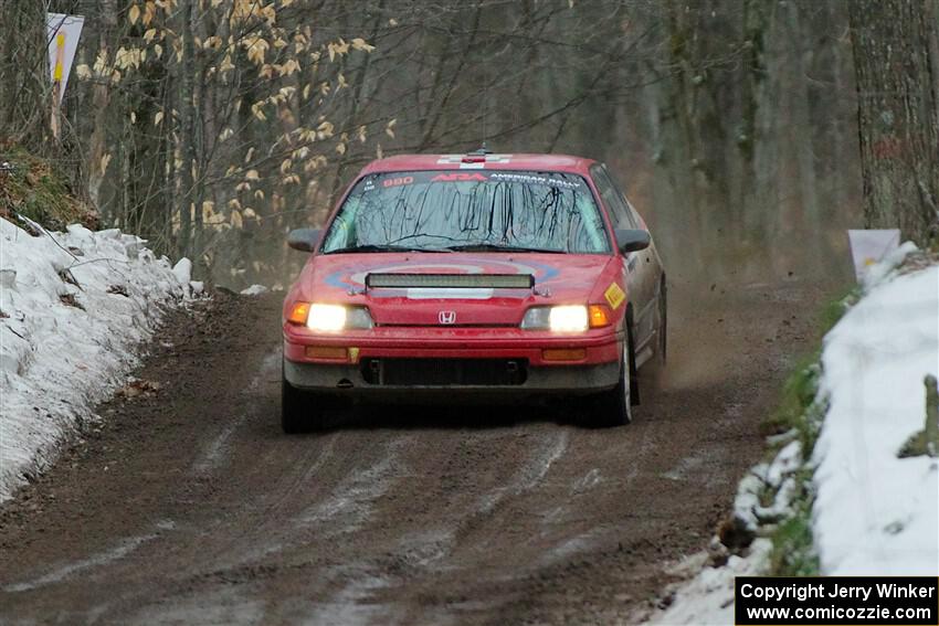 Sean Burke / Drake Burke Honda CRX on SS11, Old State-Huff II.