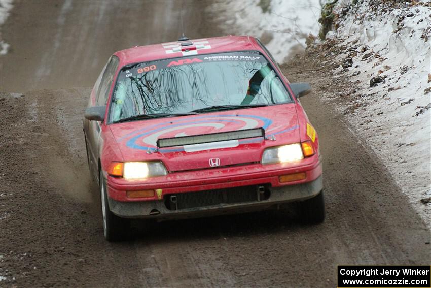 Sean Burke / Drake Burke Honda CRX on SS11, Old State-Huff II.