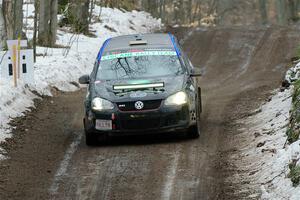 Scott James / Michelle Donovan VW GTI on SS11, Old State-Huff II.