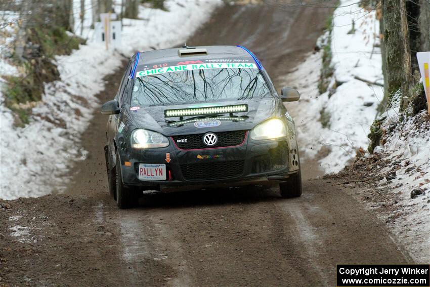 Scott James / Michelle Donovan VW GTI on SS11, Old State-Huff II.