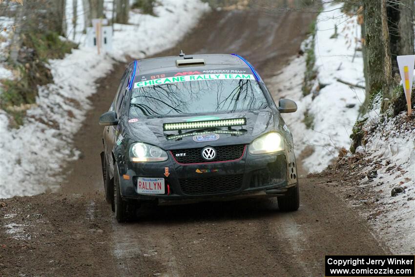 Scott James / Michelle Donovan VW GTI on SS11, Old State-Huff II.