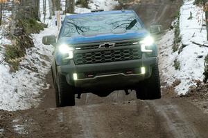 A Chevy Silverado pickup sweeps SS11, Old State-Huff II.