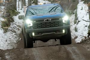 A Chevy Silverado pickup sweeps SS11, Old State-Huff II.