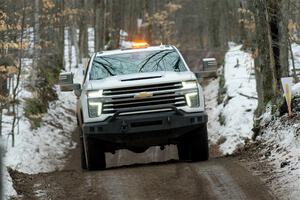 A Chevy Silverado pickup sweeps SS11, Old State-Huff II.