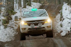 A Chevy Colorado pickup sweeps SS11, Old State-Huff II.