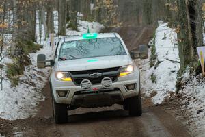 A Chevy Colorado pickup sweeps SS11, Old State-Huff II.