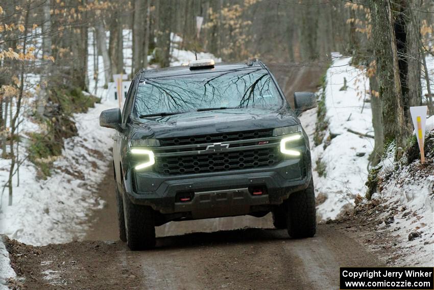 A Chevy Tahoe sweeps SS11, Old State-Huff II.