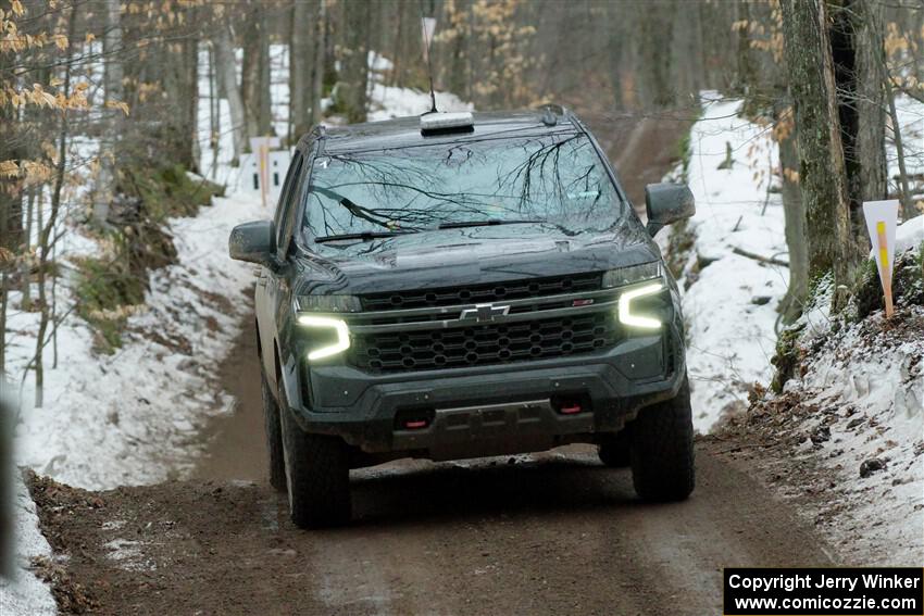 A Chevy Tahoe sweeps SS11, Old State-Huff II.