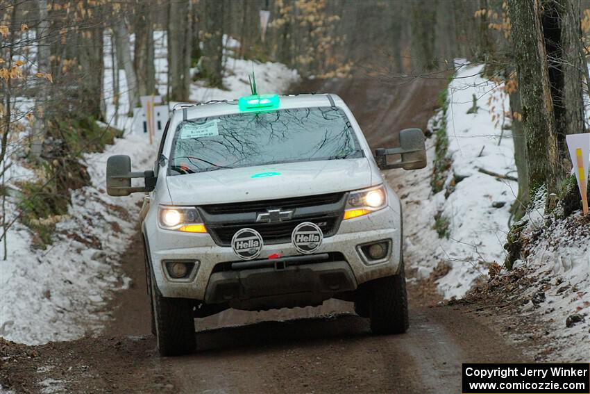 A Chevy Colorado pickup sweeps SS11, Old State-Huff II.