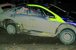 Travis Pastrana / Rhianon Gelsomino Subaru WRX ARA24 on SS14, Thunder River.