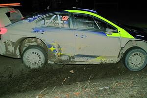 Travis Pastrana / Rhianon Gelsomino Subaru WRX ARA24 on SS14, Thunder River.