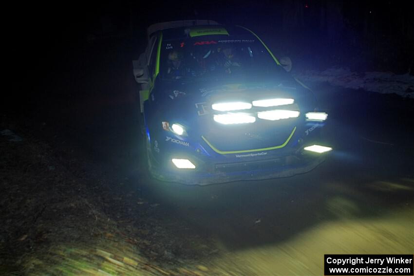 Brandon Semenuk / Keaton Williams Subaru WRX ARA24 on SS14, Thunder River.