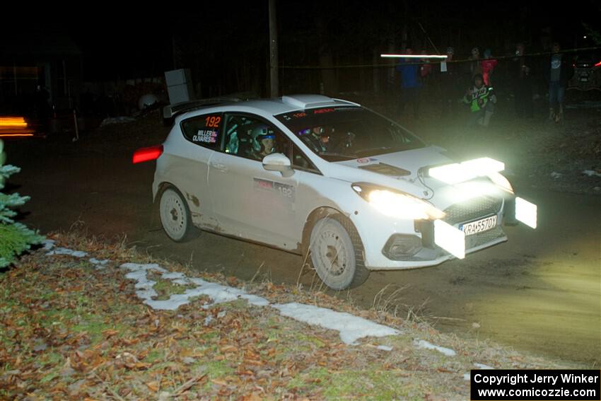 Javier Olivares / K.J. Miller Ford Fiesta Rally3 on SS14, Thunder River.