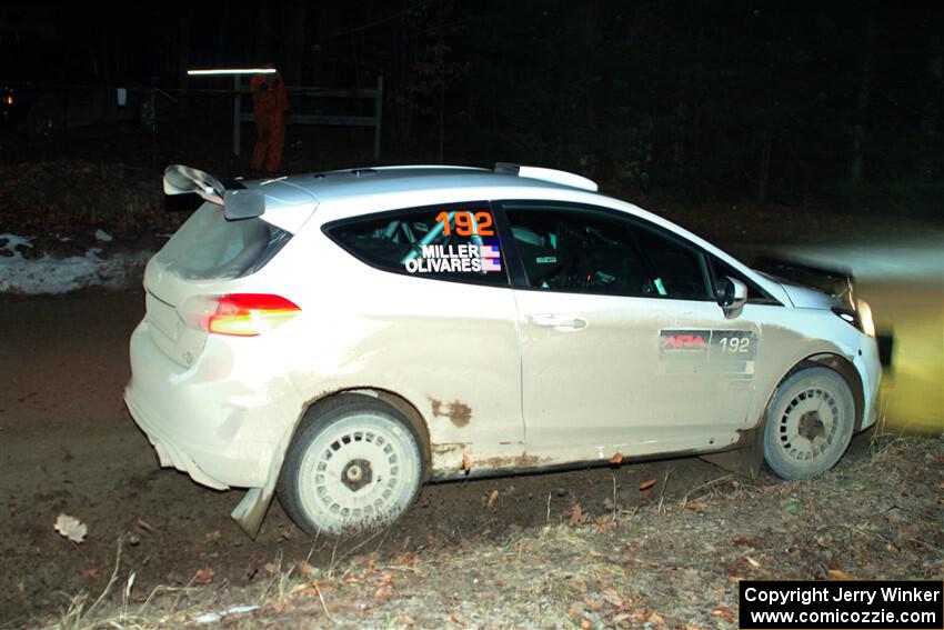 Javier Olivares / K.J. Miller Ford Fiesta Rally3 on SS14, Thunder River.