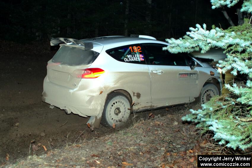 Javier Olivares / K.J. Miller Ford Fiesta Rally3 on SS14, Thunder River.