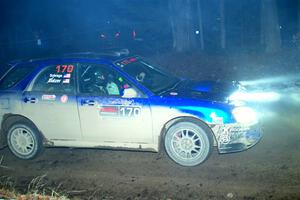 Nick Balzer / Jon Schrage Subaru WRX Wagon on SS14, Thunder River.